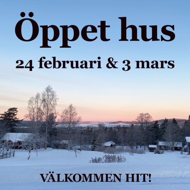 Öppet hus 2025. 24 februari och 3 mars. Välkommen hit!